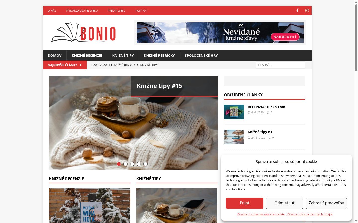 Screenshot tal-banner tal-kunsens muri qabel kwalunkwe interazzjoni