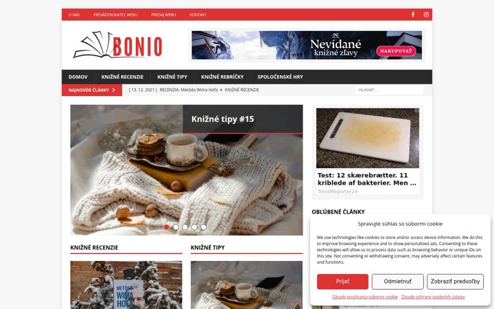 Screenshot of bonio.sk