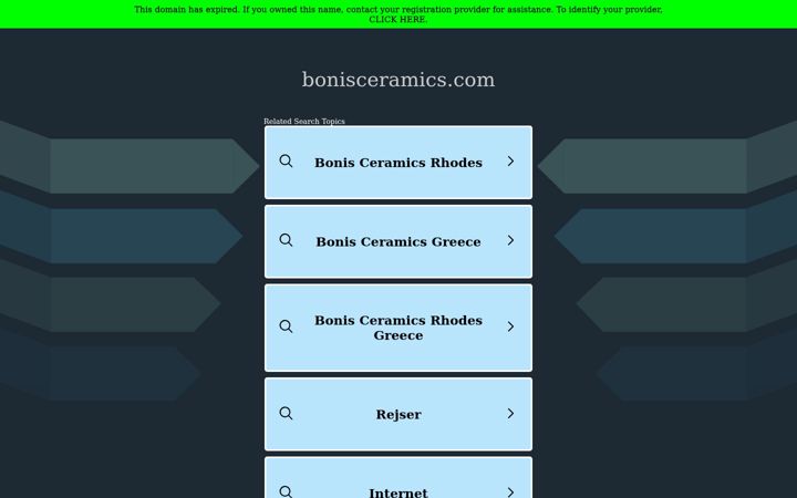 Screenshot of bonisceramics.com