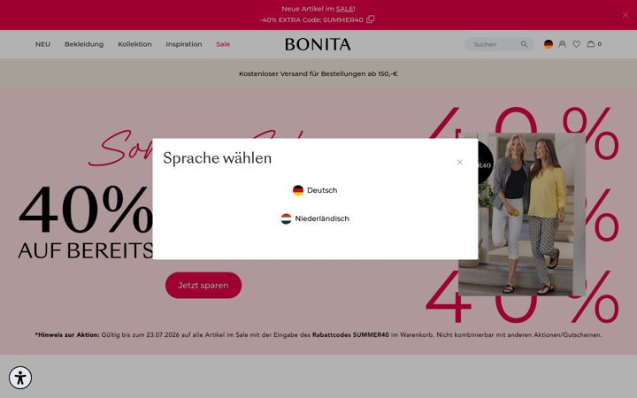 Screenshot of bonita.de