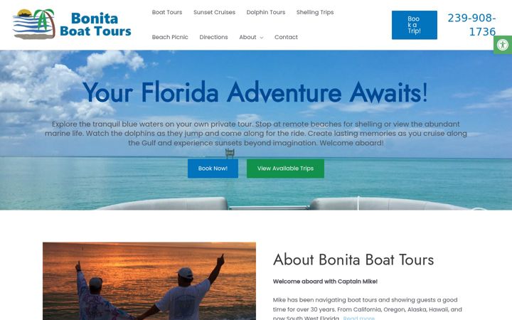 Screenshot von bonitaboattours.com