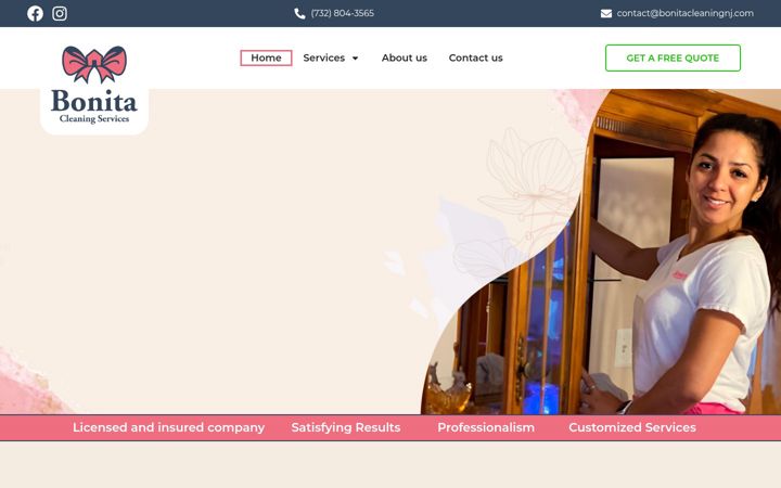 Screenshot of bonitacleaningnj.com