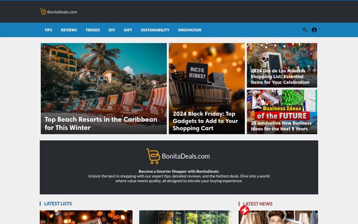 Screenshot of bonitadeals.com
