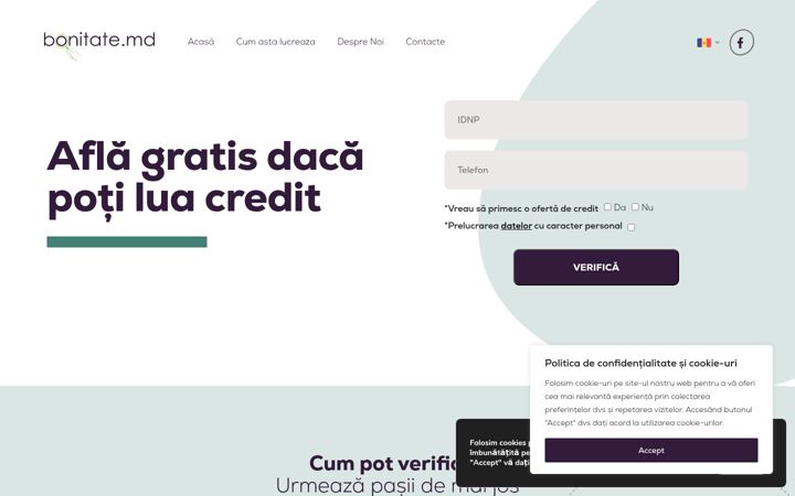 Screenshot of bonitate.md