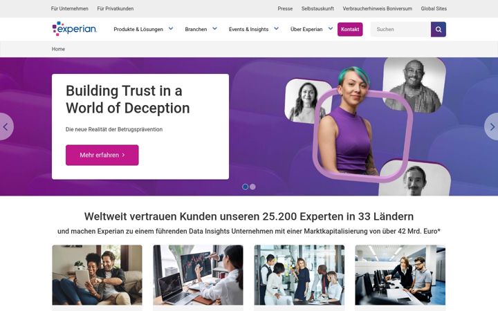 Screenshot of boniversum.de