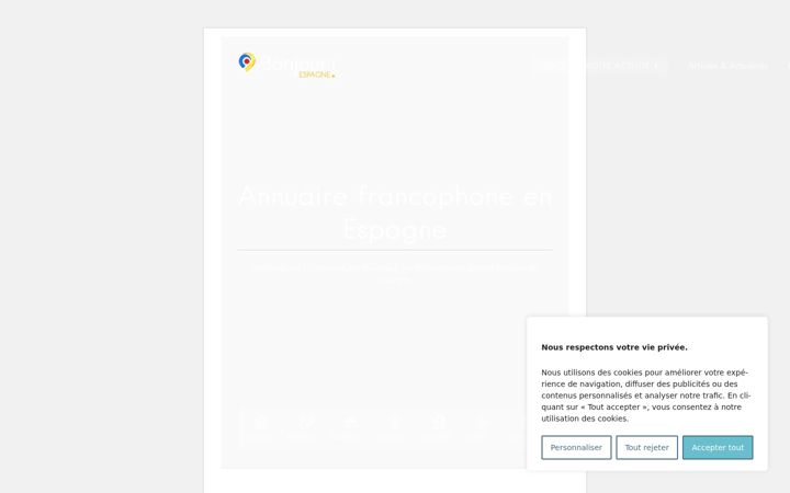 Screenshot of bonjour-annuaire-espagne.com