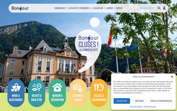 Екранна снимка на bonjour-cluses.fr