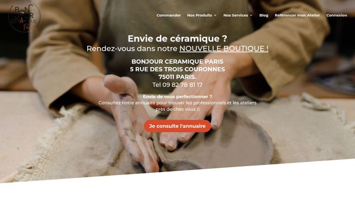 Screenshot of bonjourceramique.paris