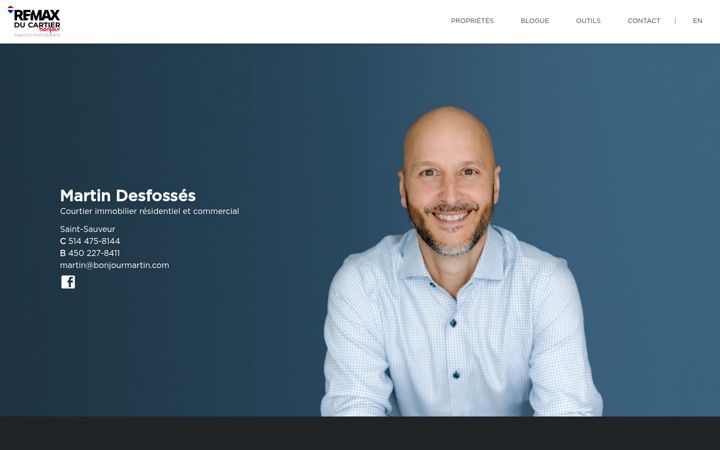 Skärmbild av bonjourmartin.com