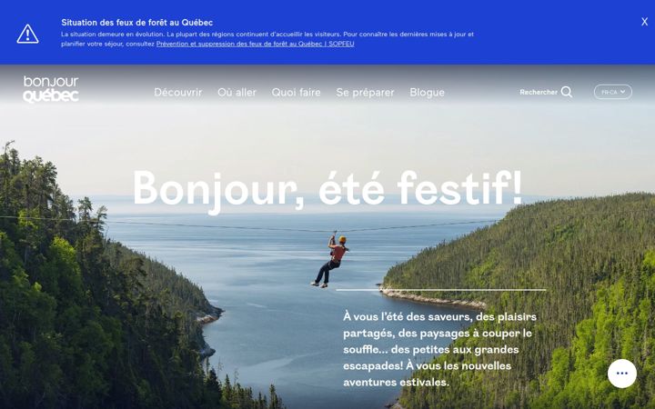 Screenshot of bonjourquebec.com