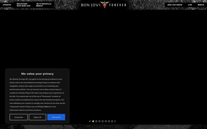 Screenshot of bonjovi.com