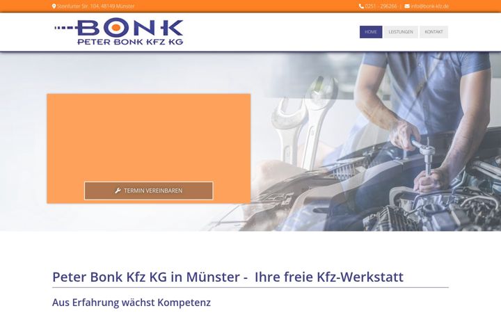 Screenshot of bonk-kfz.de
