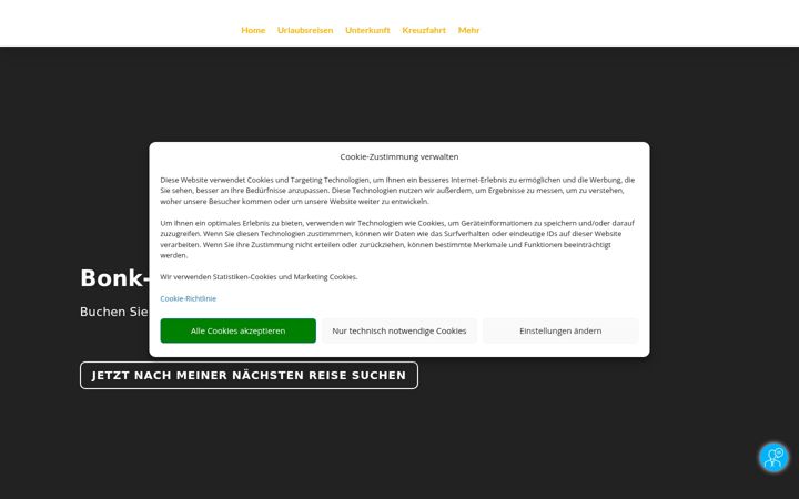 Snimka zaslona za bonk-reisen.de