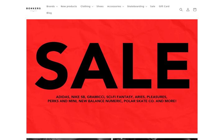 Screenshot stránky bonkers-shop.com