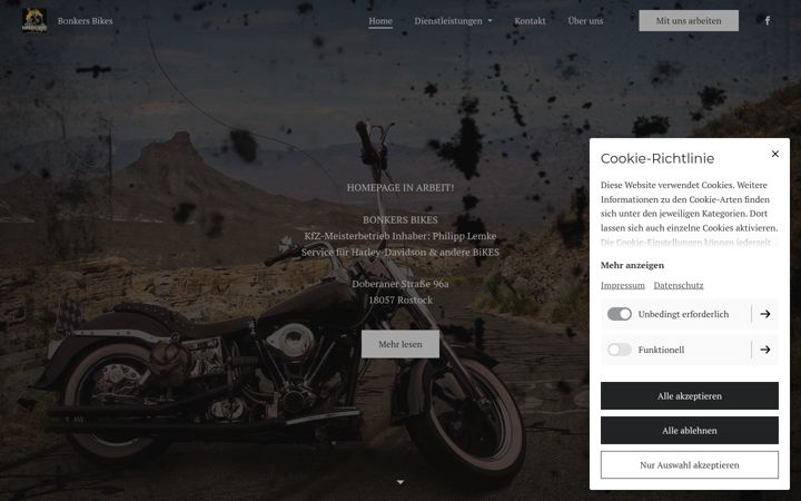 Screenshot of bonkersbikes.de