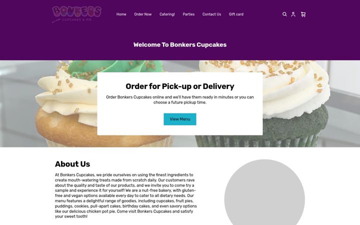Snimka zaslona za bonkerscupcakes.com