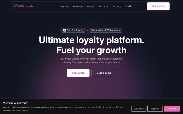 Screenshot of bonloyalty.com