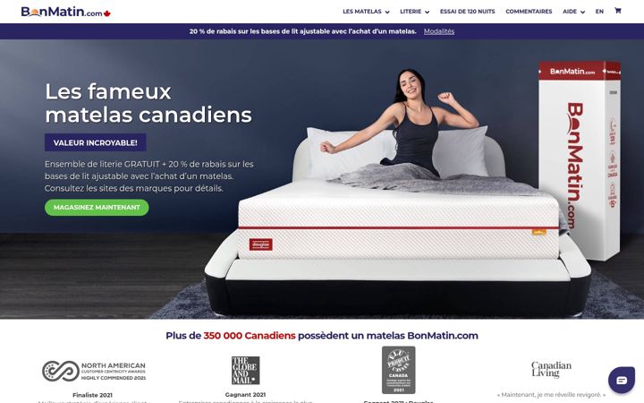 Screenshot van bonmatin.com