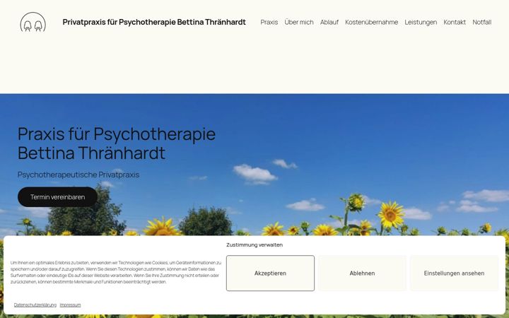 Screenshot of bonn-psychotherapie.net
