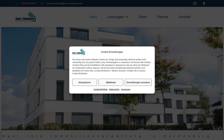 Screenshot stránky bonn-schlemper.de