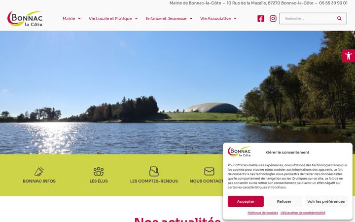 Screenshot of bonnac-la-cote.fr