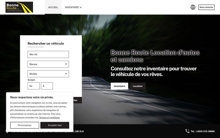 Screenshot von bonne-route.ca