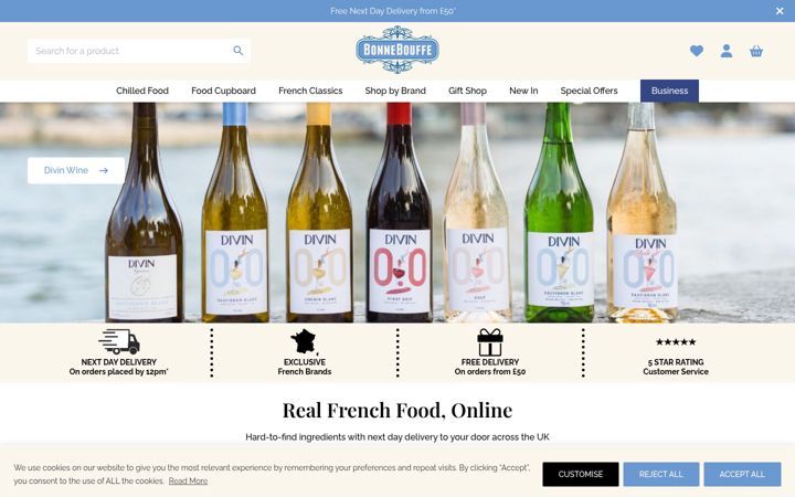 Screenshot of bonnebouffe.co.uk