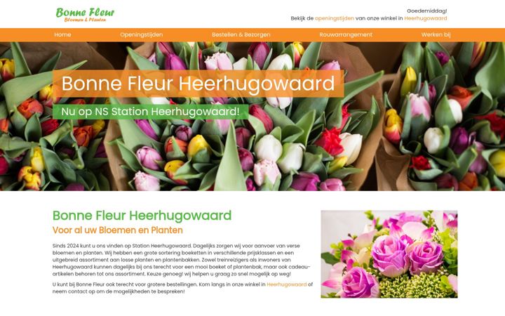 Screenshot von bonnefleuralkmaar.nl