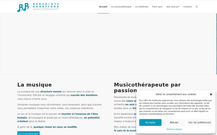 Screenshot of bonnefond-musicotherapeute.fr