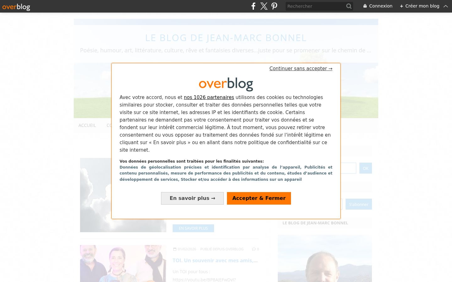 Screenshot tal-banner tal-kunsens muri qabel kwalunkwe interazzjoni