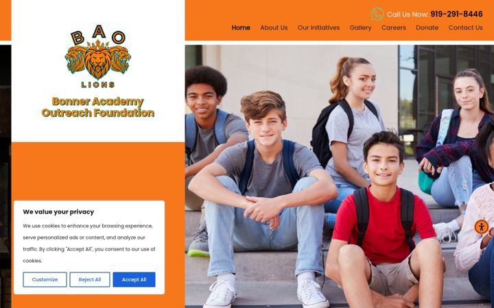 Screenshot of bonneroutreachfoundation.org