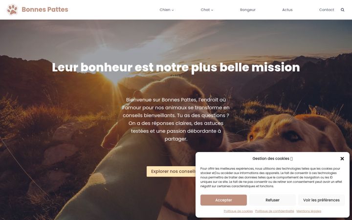 Screenshot of bonnespattes.fr
