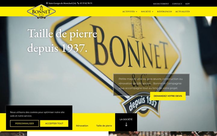 Screenshot of bonnet-et-cie.fr