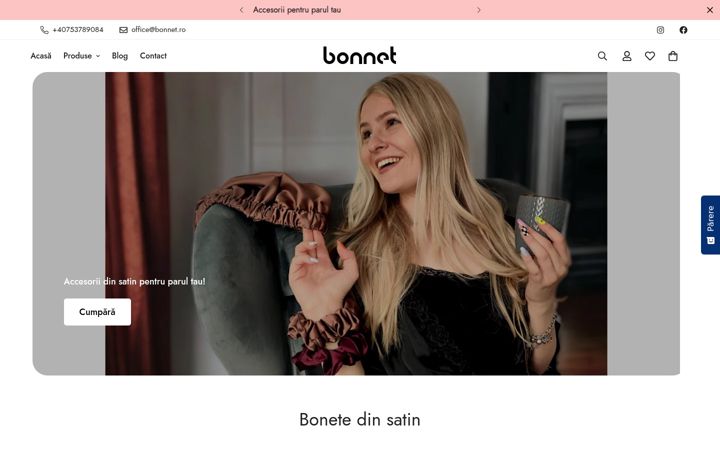 Screenshot of bonnet.ro
