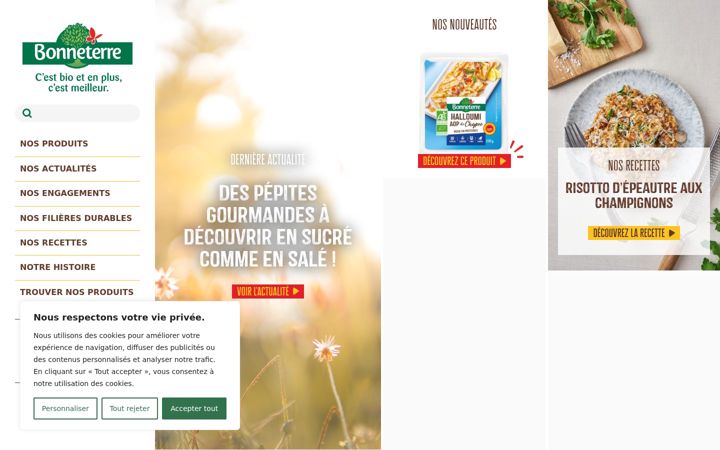Screenshot of bonneterre.fr