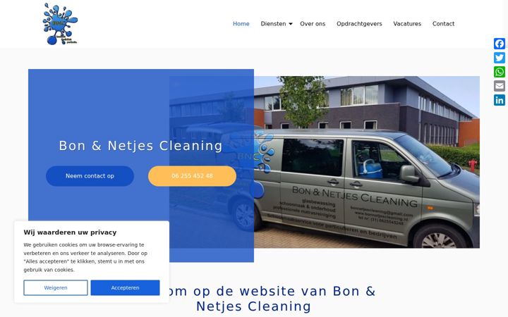 Screenshot of bonnetjescleaning.nl