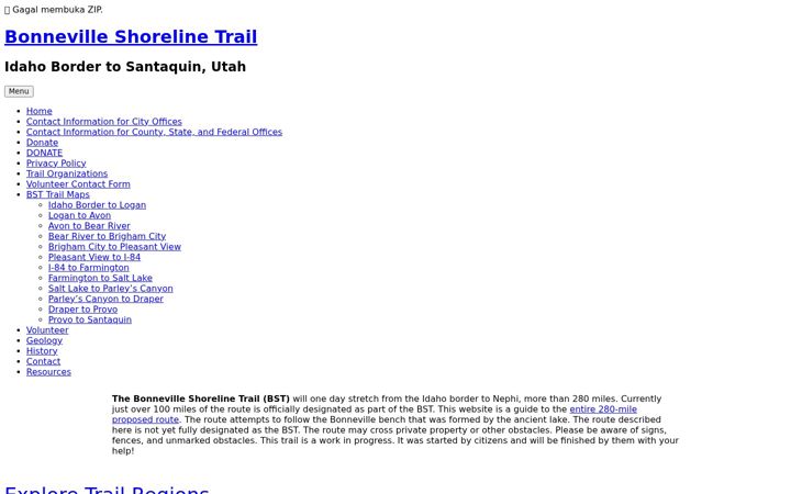 Screenshot of bonnevilleshorelinetrail.org