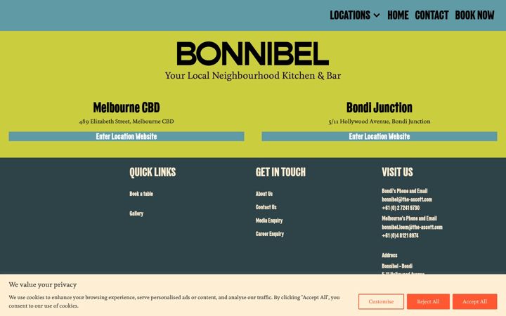 Screenshot of bonnibel.com.au