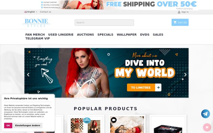 Screenshot of bonnie-stylez.shop