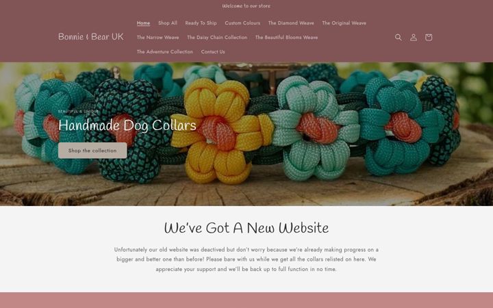 Screenshot of bonnieandbearuk.com