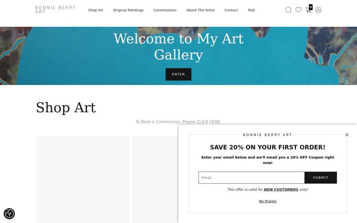 Screenshot του bonnieberryart.com