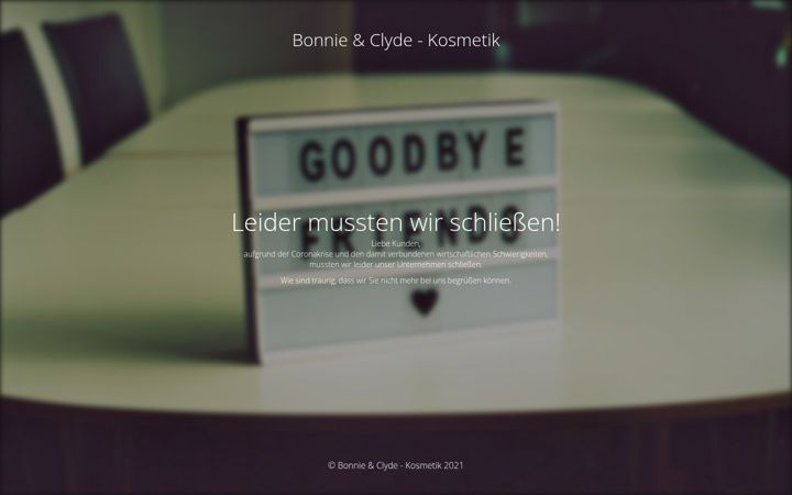 Screenshot of bonnieclyde.de