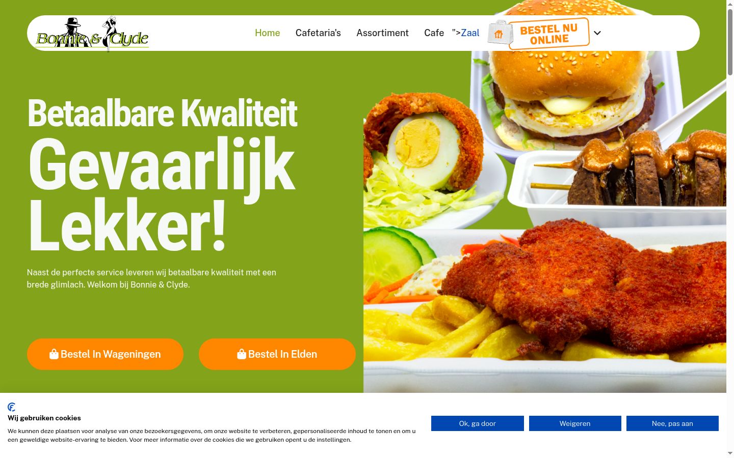 Skärmbild av samtyckesbannern som visades före någon interaktion