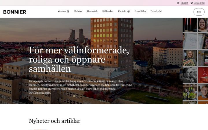 Screenshot of bonnier.com