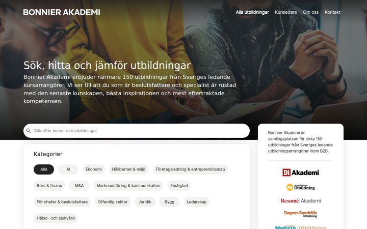 Screenshot of bonnierakademi.se
