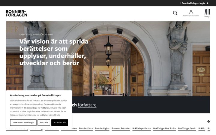 Screenshot of bonnierforlagen.se