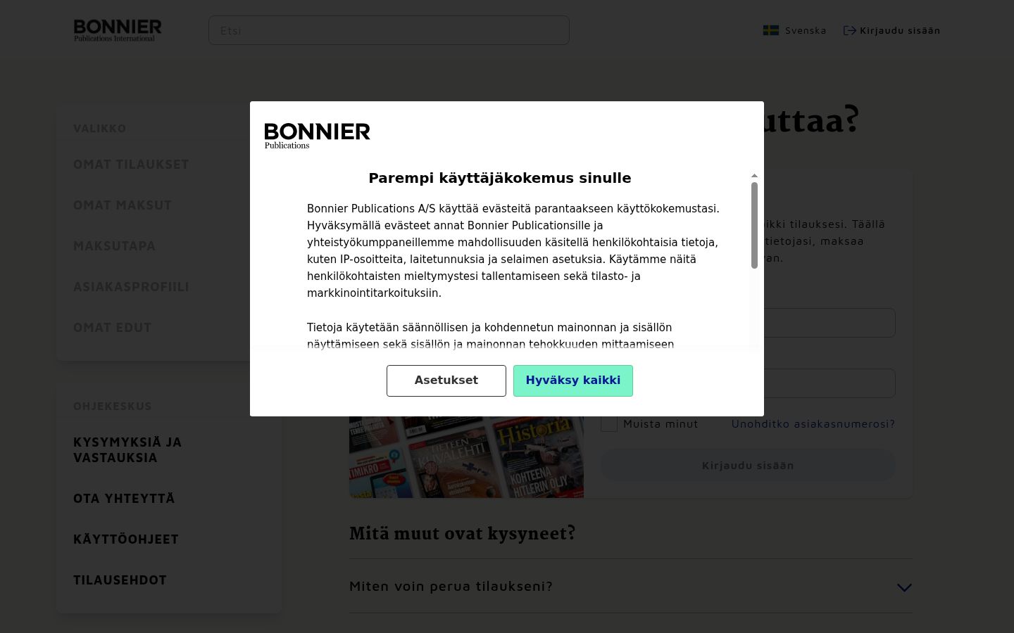 Screenshot des Einwilligungsbanners vor jeglicher Interaktion