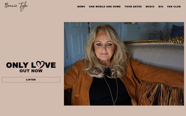 Екранна снимка на bonnietyler.com