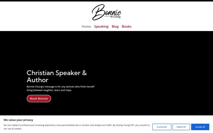 Captura de pantalla de bonniewchung.com