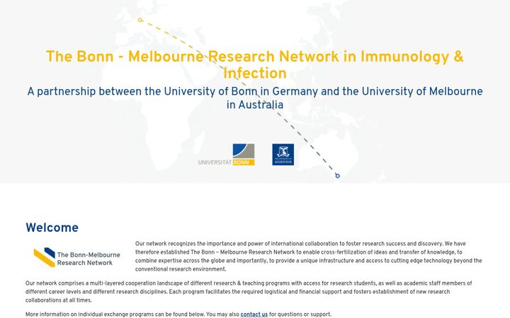Screenshot of bonnmelb-researchnetwork.com